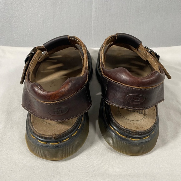 Vintage Dr Doc Martens Brown Leather Fisherman Sandal Shoes England Made Mens 13 main image 8